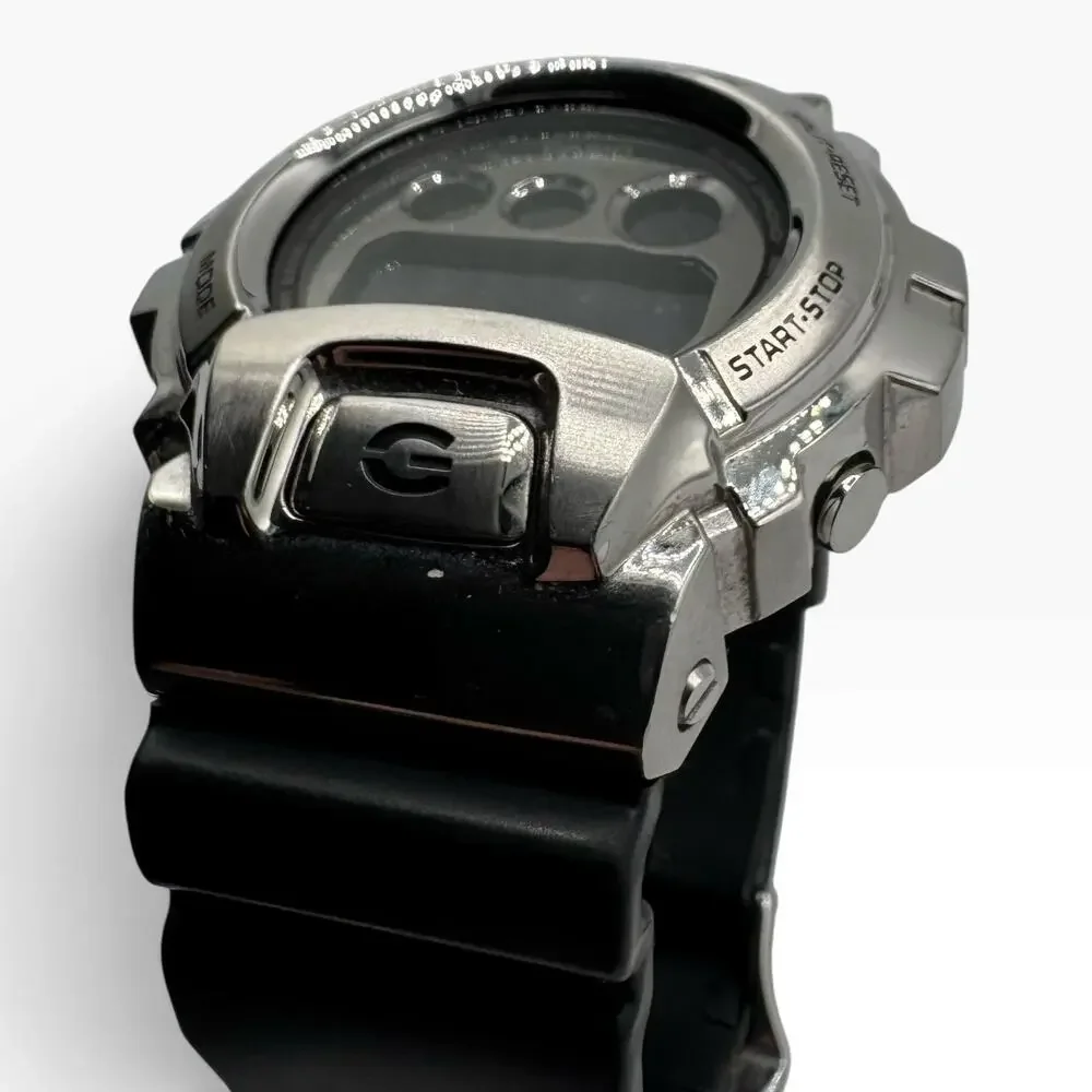 Casio G-Shock GM-6900-1 Silver Metal Digital Watch Black Resin 3230 200M